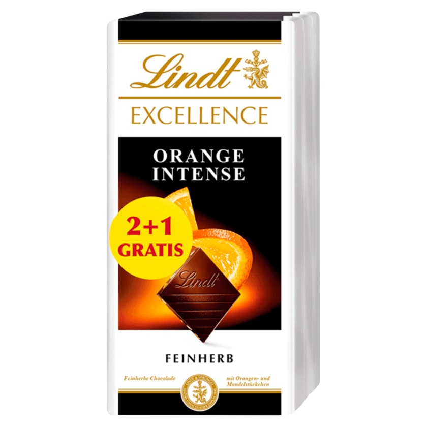 Lindt Excellence Orange Intense Feinherb 300g 2+1 Gratis